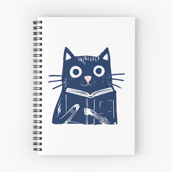 Item preview, Cat Reading and Writing White Line Art designed and sold by daldadesign.