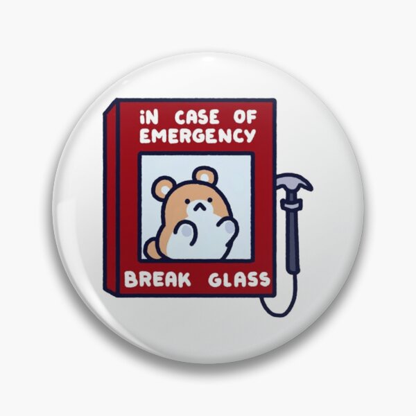 Item preview, In Case of Emergency Break Glass Cute Hamster Funny Cartoon designed and sold by JossDesign15.