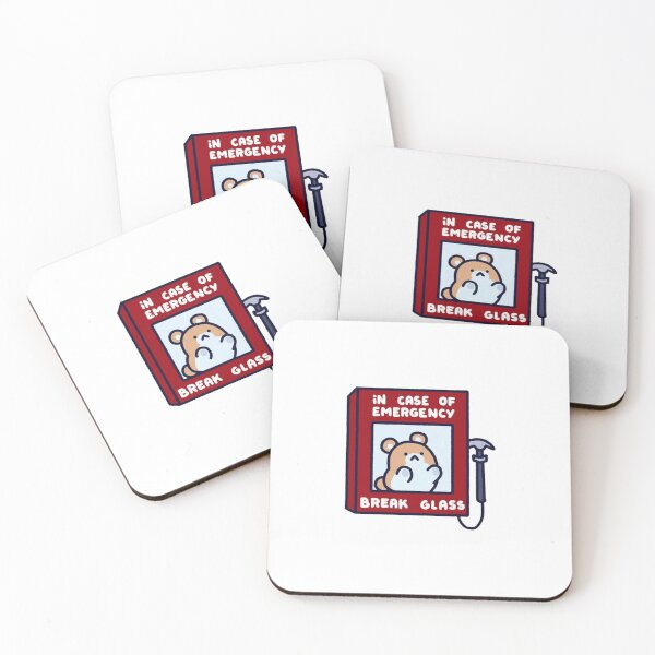 Item preview, In Case of Emergency Break Glass Cute Hamster Funny Cartoon designed and sold by JossDesign15.