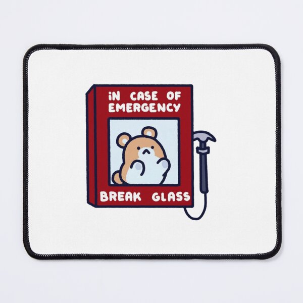 Item preview, In Case of Emergency Break Glass Cute Hamster Funny Cartoon designed and sold by JossDesign15.