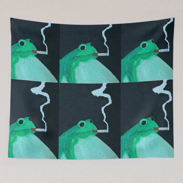 Item preview, Fat Frog Smoking a Cigarette  designed and sold by TheFlyingBunny.