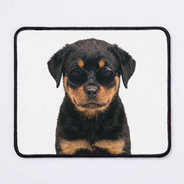 Item preview, Cute Baby Rottweiler dog Wearing Sunglasses Funny designed and sold by RareLavender.