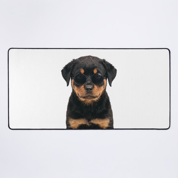 Item preview, Cute Baby Rottweiler dog Wearing Sunglasses Funny designed and sold by RareLavender.