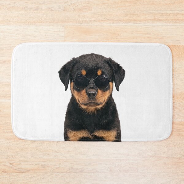 Item preview, Cute Baby Rottweiler dog Wearing Sunglasses Funny designed and sold by RareLavender.