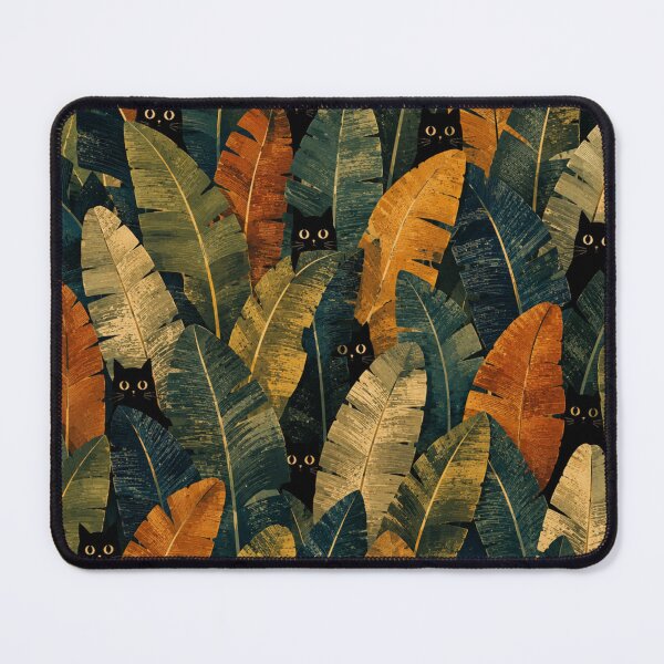 Item preview, Hidden Silhouette Cats Among Tropical Banana Leaves designed and sold by Mindworx21.