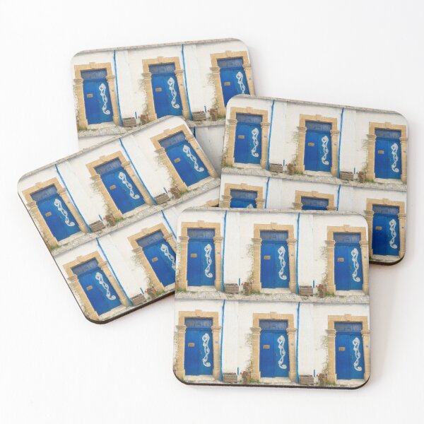 Item preview, Blue squiggle door designed and sold by Crafted-by-Nico.
