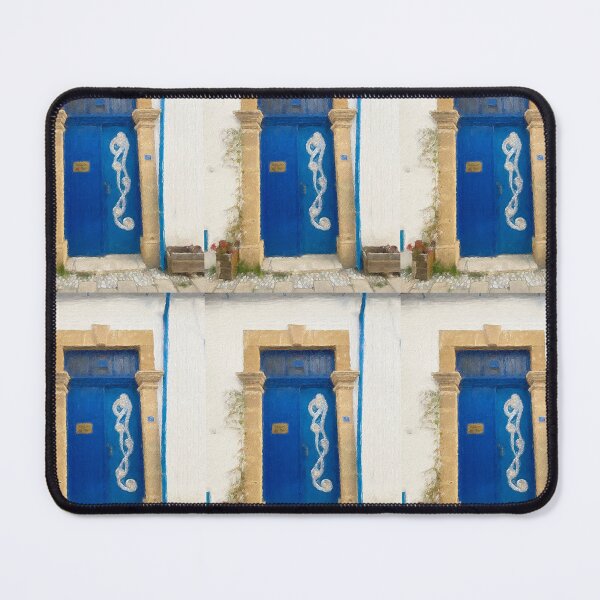 Item preview, Blue squiggle door designed and sold by Crafted-by-Nico.