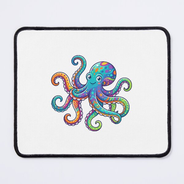 Item preview, Octopus cartoon illustration, Colorful octopus illustration . designed and sold by VisionGraphic.