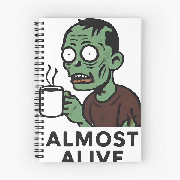 Item preview, Almost Alive – Funny Zombie Coffee Lover Cartoon designed and sold by KAM-KAM-STORE.