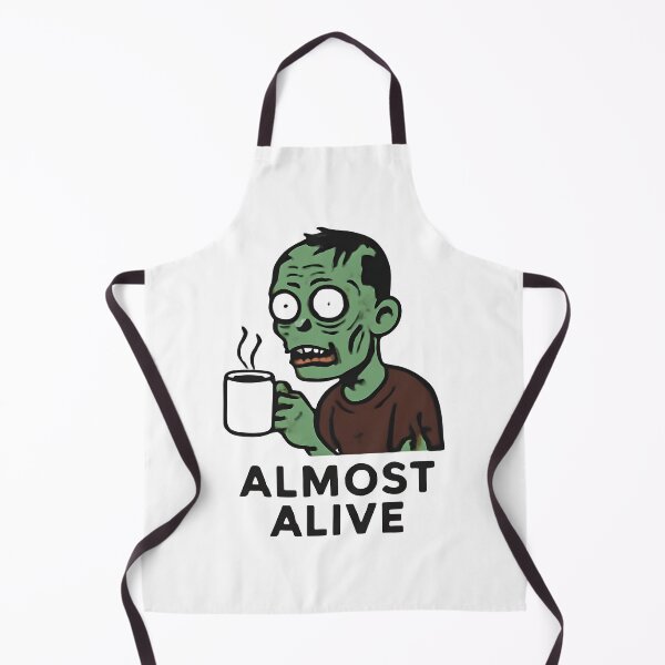 Item preview, Almost Alive – Funny Zombie Coffee Lover Cartoon designed and sold by KAM-KAM-STORE.