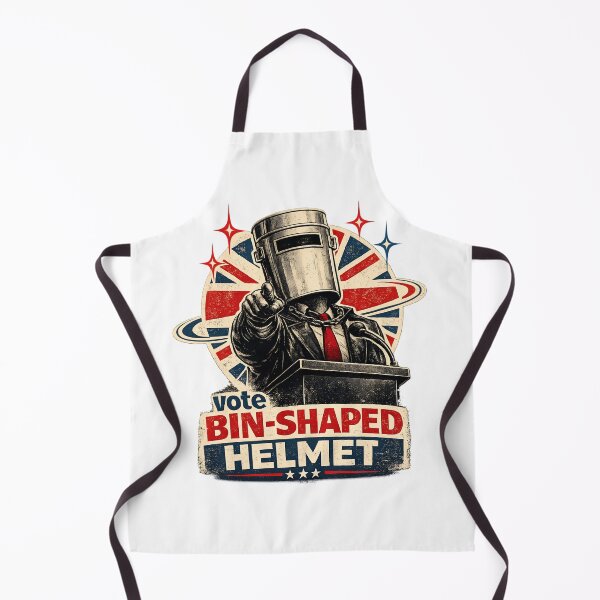 Item preview, Vote Bin-Shaped Helmet Funny Political Satire Sticker | Retro UK Election Meme | Vintage Campaign Poster Design designed and sold by Bhaskar Digital Art.