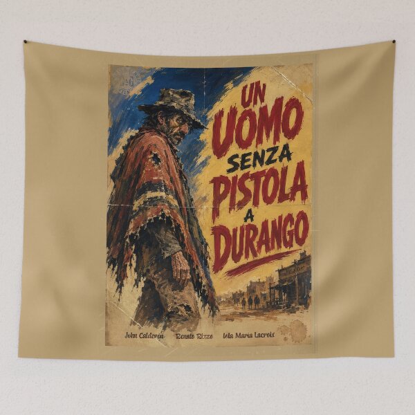 Item preview, A Uomo Senza Pistola to Durango | Fictional Spaghetti Western Vintage Poster designed and sold by Histoire s du Cinéma B.