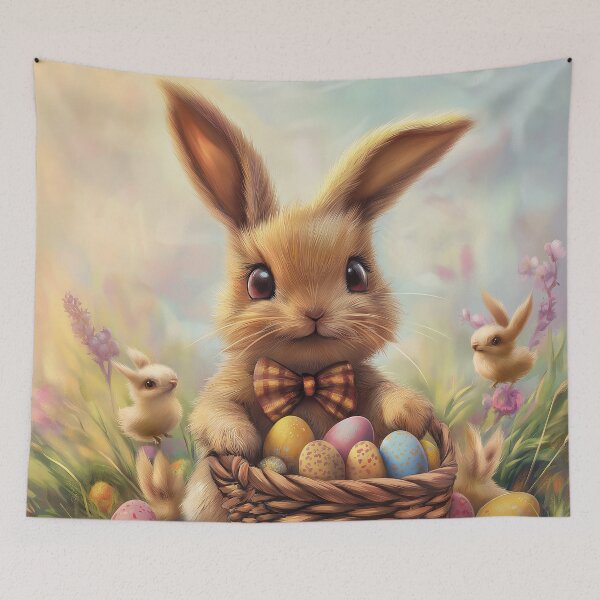 Item preview, Brown rabbit with a Scottish bow tie. designed and sold by FluffyGallery.