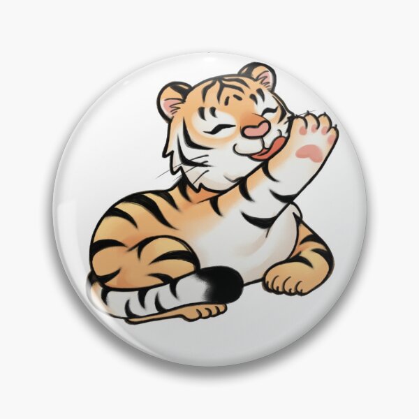 Item preview, Cute Tiger Cub Chasing For Better Motivational Animal Art designed and sold by ViniSArunStudio.