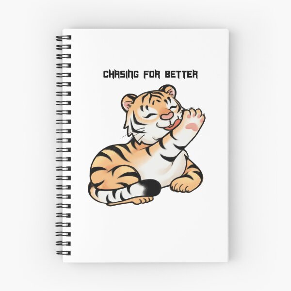 Item preview, Cute Tiger Cub Chasing For Better Motivational Animal Art designed and sold by ViniSArunStudio.