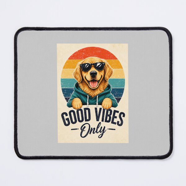 Item preview, Good Vibes Only Golden Retriever Dog designed and sold by Dream Design Store.