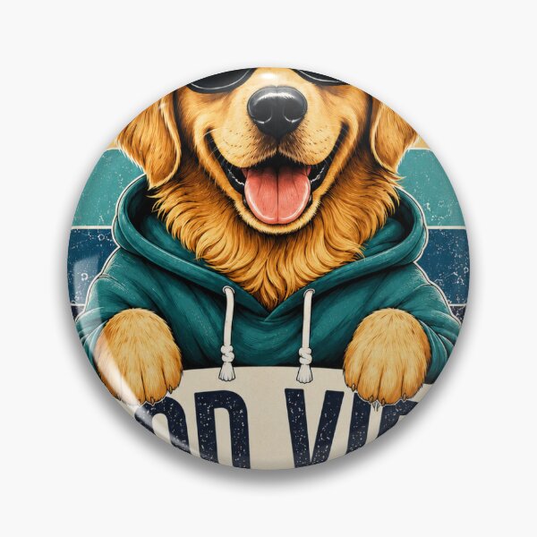 Item preview, Good Vibes Only Golden Retriever Dog designed and sold by Dream Design Store.