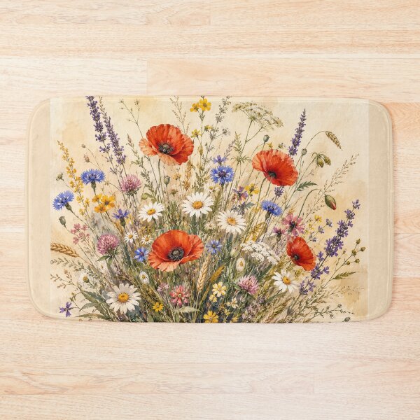 Item preview, Bouquet of wildflowers | Botanical watercolor illustration designed and sold by Creative-Tin.