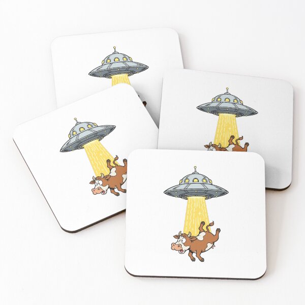 Item preview, UFO beaming up a cow designed and sold by carlsmart1.