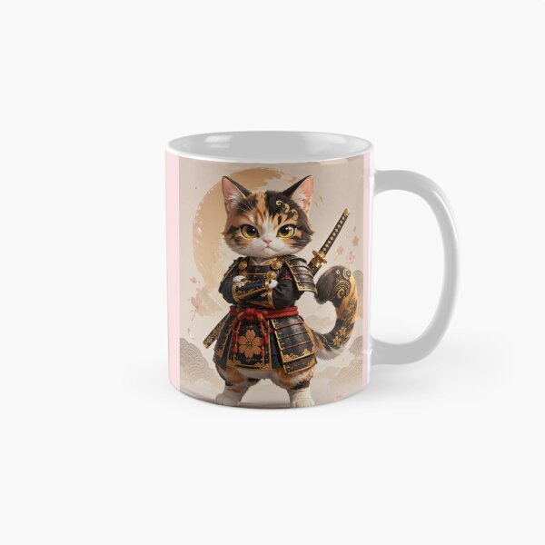 Item preview, Samurai Cat Warrior | Cute Anime Neko in Traditional Japanese Armor designed and sold by Sticleg.