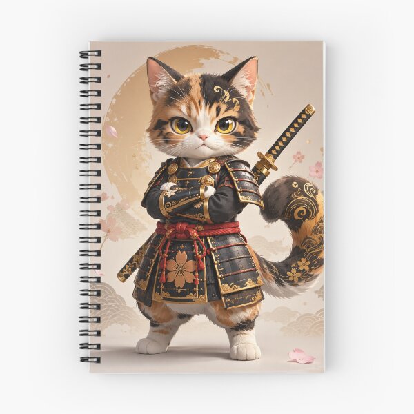 Item preview, Samurai Cat Warrior | Cute Anime Neko in Traditional Japanese Armor designed and sold by Sticleg.