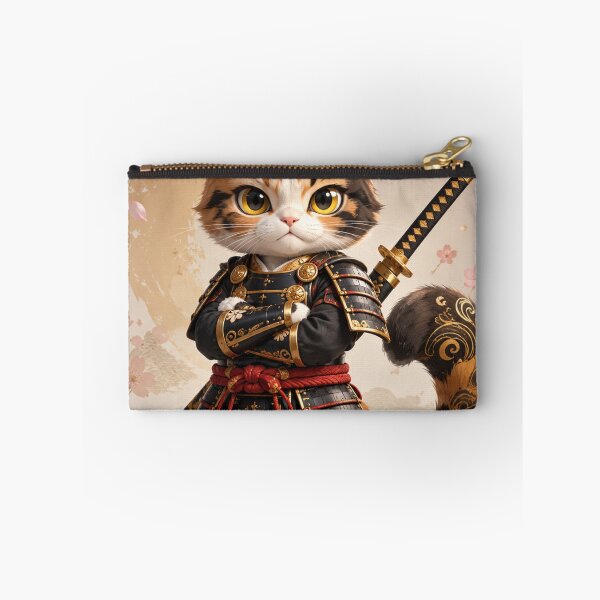 Item preview, Samurai Cat Warrior | Cute Anime Neko in Traditional Japanese Armor designed and sold by Sticleg.