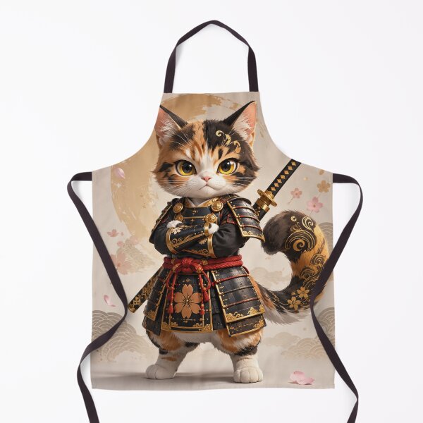 Item preview, Samurai Cat Warrior | Cute Anime Neko in Traditional Japanese Armor designed and sold by Sticleg.