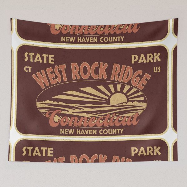 Item preview, West Rock Ridge State Park, New Haven County, Connecticut, badge design designed and sold by Wanderful-roads.