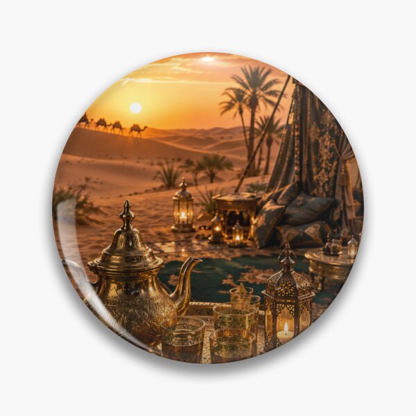 Item preview, Luxury Moroccan desert at sunset | Berber camp and mint tea designed and sold by Creative-Tin.