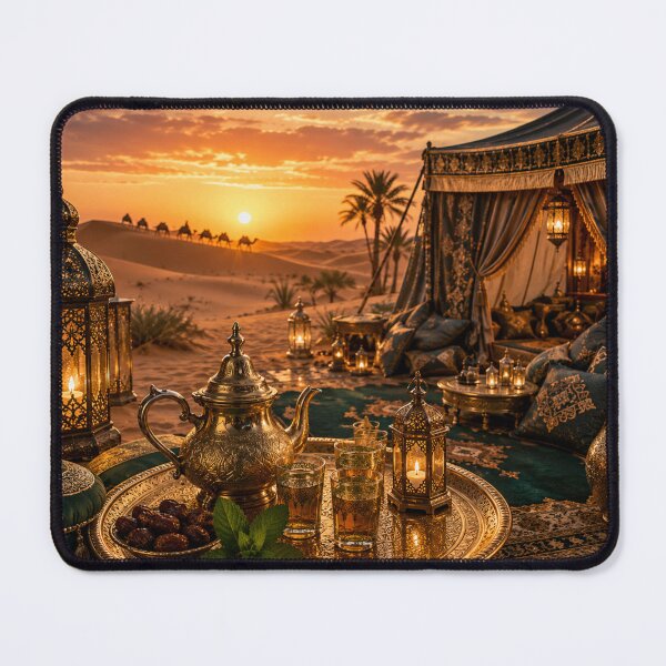 Item preview, Luxury Moroccan desert at sunset | Berber camp and mint tea designed and sold by Creative-Tin.