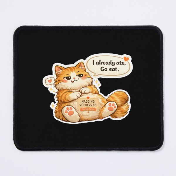 Item preview, NAGGING CAT LaMaisonOfMY I ALREADY ATE, GO EAT. COLLECTION | BLACK Edition | No.01 designed and sold by LaMaisonOfMY.
