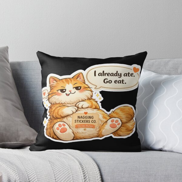 Item preview, NAGGING CAT LaMaisonOfMY I ALREADY ATE, GO EAT. COLLECTION | BLACK Edition | No.01 designed and sold by LaMaisonOfMY.