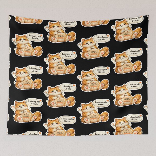 Item preview, NAGGING CAT LaMaisonOfMY I ALREADY ATE, GO EAT. COLLECTION | BLACK Edition | No.01 designed and sold by LaMaisonOfMY.