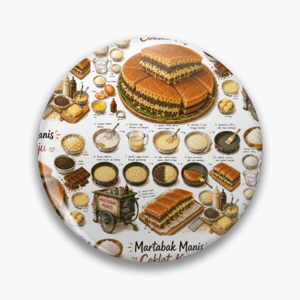 Item preview, Martabak Manis Original Recipe Shirt – Hand-Drawn Italian Pasta Cooking Diagram Tee, Minimalist Food Illustration designed and sold by fishnsteve.