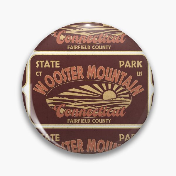 Item preview, Wooster Mountain State Park, Fairfield County, Connecticut, badge design designed and sold by Wanderful-roads.