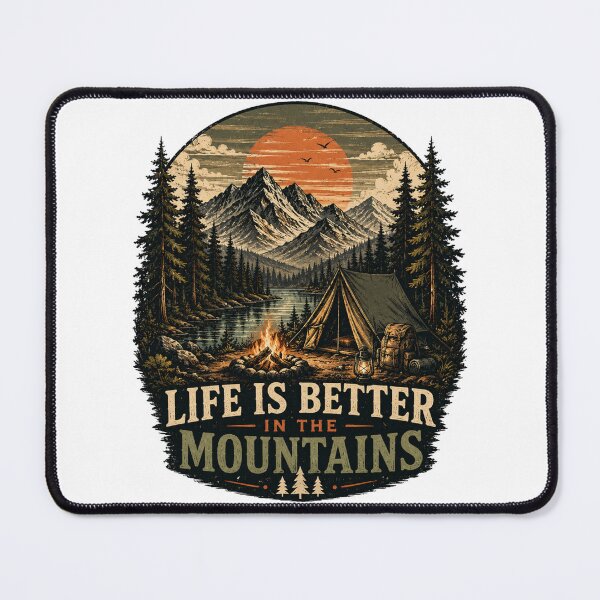 Item preview, Life Is Better In The Mountains | Vintage Camping & Hiking T-Shirt designed and sold by DMQ-Designs.