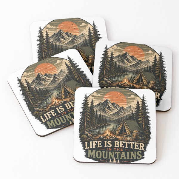 Item preview, Life Is Better In The Mountains | Vintage Camping & Hiking T-Shirt designed and sold by DMQ-Designs.
