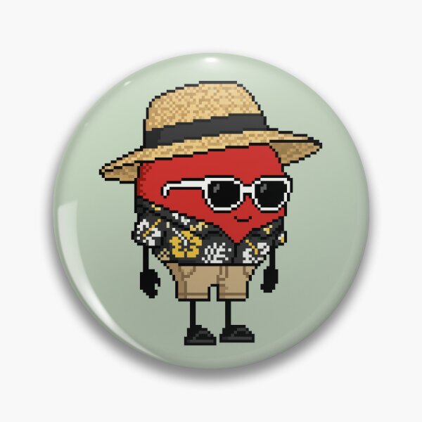 Item preview, Apple Pixel in a Hawaiian Shirt (BK) designed and sold by White Rim Mates.