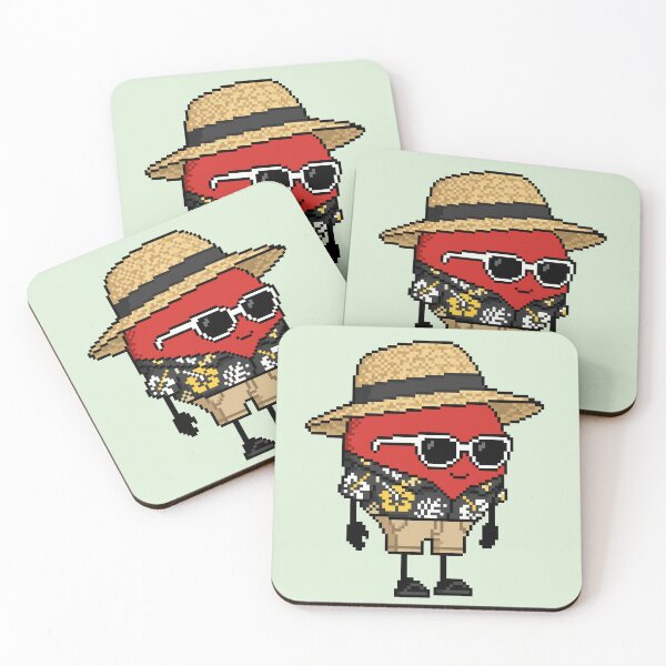 Item preview, Apple Pixel in a Hawaiian Shirt (BK) designed and sold by White Rim Mates.