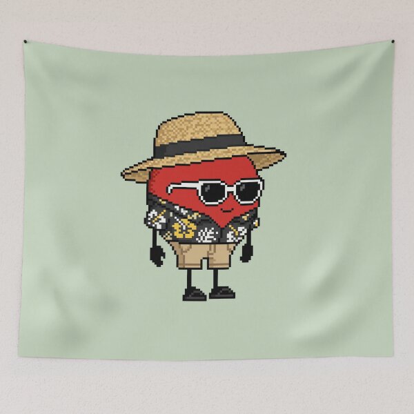 Item preview, Apple Pixel in a Hawaiian Shirt (BK) designed and sold by White Rim Mates.