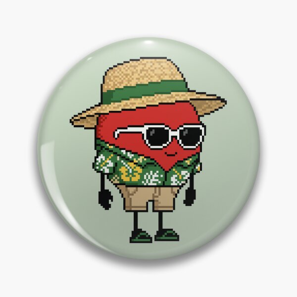Item preview, Apple Pixel in a Hawaiian Shirt (GN) designed and sold by White Rim Mates.