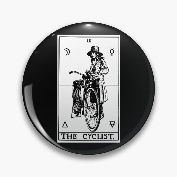 Item preview, Cyclist Tarot Card Vintage Bicycle Illustration designed and sold by Happy Puppy Print On Demand.