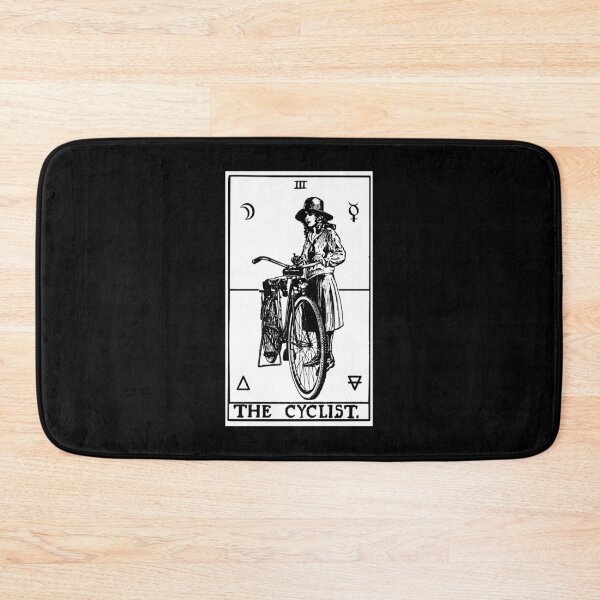Item preview, Cyclist Tarot Card Vintage Bicycle Illustration designed and sold by Happy Puppy Print On Demand.