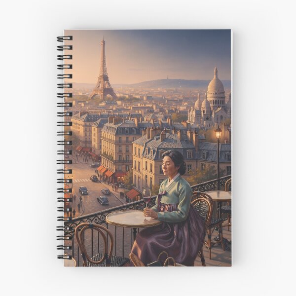 Item preview, Hanbok in Paris: A Serene Evening at Montmartre designed and sold by SOOstudio73.
