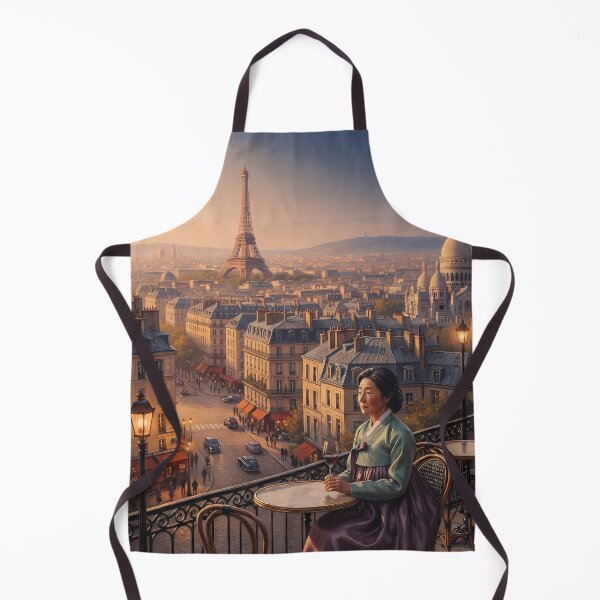 Item preview, Hanbok in Paris: A Serene Evening at Montmartre designed and sold by SOOstudio73.