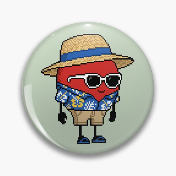 Item preview, Apple Pixel in a Hawaiian Shirt (BL) designed and sold by White Rim Mates.