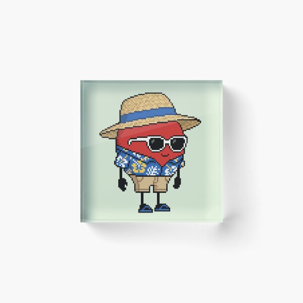 Item preview, Apple Pixel in a Hawaiian Shirt (BL) designed and sold by White Rim Mates.