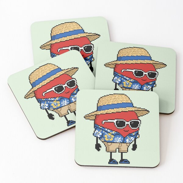 Item preview, Apple Pixel in a Hawaiian Shirt (BL) designed and sold by White Rim Mates.
