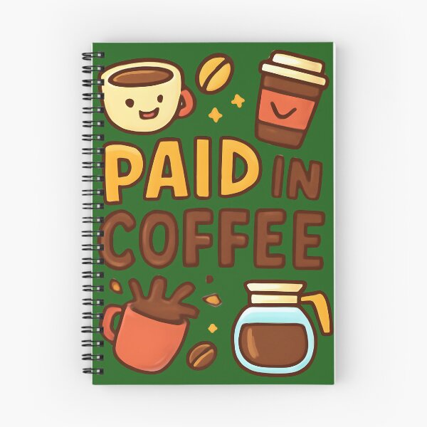 Item preview, Paid in Coffee – Funny Coffee Lover Cartoon Design designed and sold by KAM-KAM-STORE.