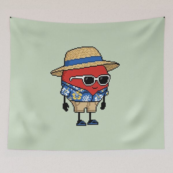 Item preview, Apple Pixel in a Hawaiian Shirt (BL) designed and sold by White Rim Mates.